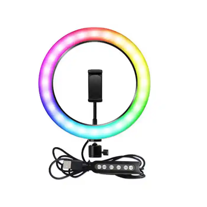 MJ30 soft ring light 13 Inch Selfie Desktop LED Ring Light RGB Color Light for Vlog YouTube Portrait Photography
